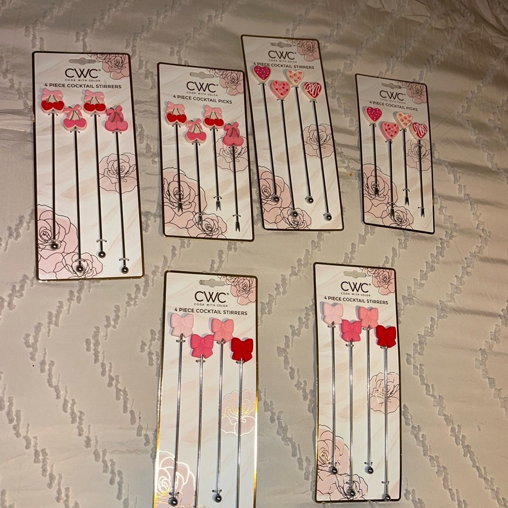 CWC 6 Cocktail Stirrers/picks Sets